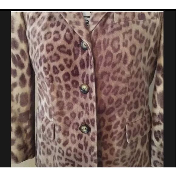 NWOT Talbots Vintage Leopard Print Jacket Size 8 - Picture 2 of 8